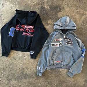 Felpa da Uomo a Righe in French Terry con Doppia Tesa e Lavaggio Acido Senza Lacci, Ricamo e Zip, Stampa Personalizzata - Abbigliamento Dongguan - Product Image 3