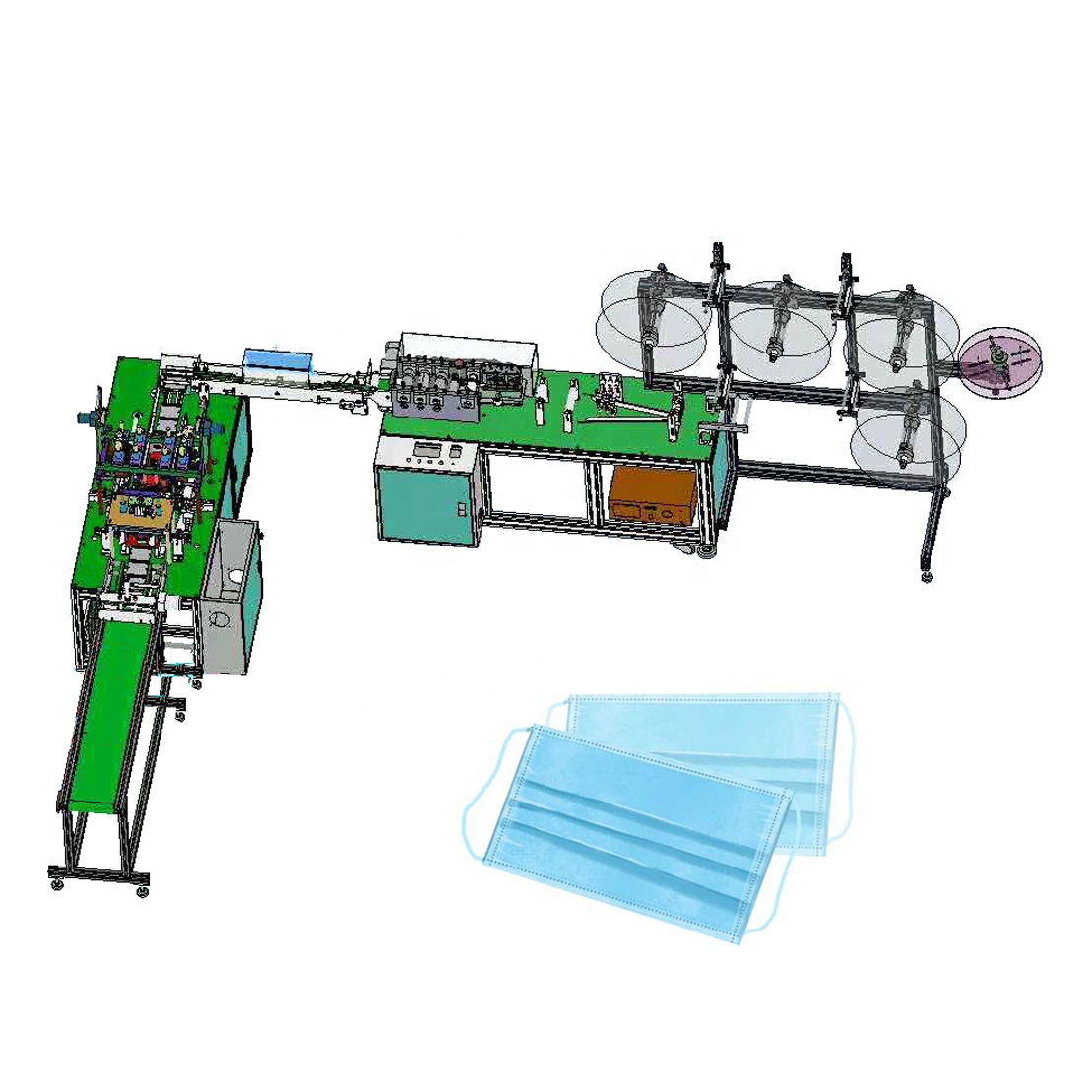 На рост от 80 до 100 шт/мин 3 слоя автоматическая нетканые ткани для лица Уход за кожей лица маски делая машину