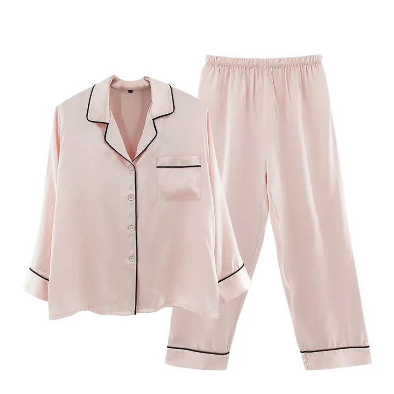 Custom Luxe Vrouwen 100% Zijden Pyjama Sets, Satijnen Natuurlijke Zijden Pyjama Met Broek Voor Dames