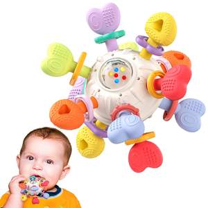 Infinno Safe Jouet pour bébé en silicone de qualité alimentaire sans BPA, multifonctionnel, inspiré de Montessori, beige, à mâcher - Product Image 1