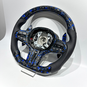 Volante Sportivo in Fibra di Carbonio Forgiata Blu per BMW Serie G <span class=keywords><strong>G20</strong></span> G38 G87 <span class=keywords><strong>G30</strong></span> con Paddle in Fibra di Carbonio Forgiata Blu per BMW <span class=keywords><strong>G20</strong></span> - Product Image 4