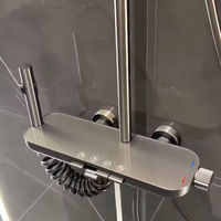 Ensemble de douche mural multifonctionnel gris anthracite de haute qualité, à température constante, pour la maison, à prix abordable, le plus vendu