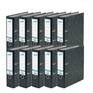 A4 Lever Arch File 75 mm Spine 500 <b>Sheets</b> Capacity PP <b>Plastic</b> Cover File Folder <b>Black</b> Pack 5 - Product Image 2