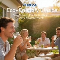 PUREZA Z070+Z071 Lot de 6 filtres à membrane pour pichet d'eau, recharges pour systèmes de distribution et de filtration d'eau Life-Straw