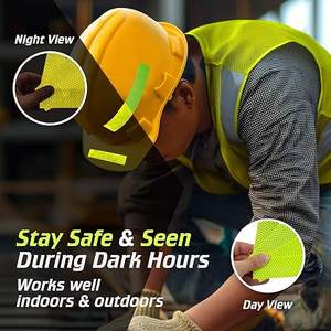 Fabrication d'autocollants réfléchissants rétro personnalisés pour <span class=keywords><strong>casque</strong></span> de <span class=keywords><strong>moto</strong></span> autocollants trapézoïdaux pour la sécurité nocturne/sacs à dos/vélos/véhicules - Product Image 2