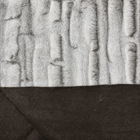100% Polyester Doux et Chaud, Motifs à Rayures Irrégulières, Imprimé au Dos, Fausse Fourrure Épaisse Sherpa pour Vêtements et Couvertures d'Hiver