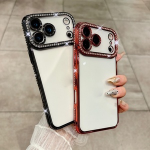 Funda para Teléfono Móvil con Diamantes y Electrochapado, Anti-Caídas, para iPhone 17 Pro Max, 16, 15, 14, 13, 12, 11, Color Morado - Product Image 5