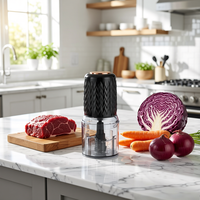 Robot culinaire multifonctionnel 400W, hachoir à légumes électrique 500ml, hachoir à viande, lame en acier inoxydable 420, personnalisation à une touche