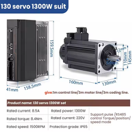 Kit Moteur et Variateur Servo AC Monophasé Haute Performance 1300W 220V 8,4 Nm Prise en Charge du Contrôle par Impulsions / RS485