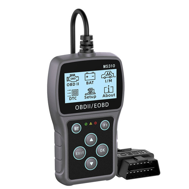 Steertiger MS310 OBD2 Scanner Diagnostic Tool 2.4-inch Screen 5V-30V Battery Tester for Universal Car Compatibility-12-Month