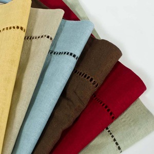 Cliente all&amp;#39;ingrosso del merletto embroideres plain style Tovagliolo pianura lino bianco tovaglioli - Product Image 5