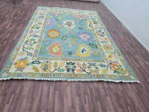 Vente chaude personnalisable taille Oushak tapis en laine nouveau Design moderne Style Boho fait à la main pour un usage domestique-pour salon prière pique-nique - Product Image 4