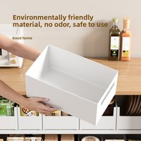 Boîte de rangement rectangulaire empilable en plastique moulé par injection pour bureau, bac à collation, organisateur de rangement, boîte de tri de riz japonaise