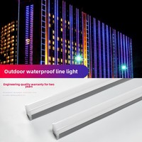 Lumière LED adressable de tube de pixel RVB éclairage linéaire de façade de bâtiment d'affichage publicitaire