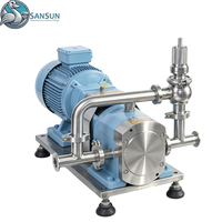 Pompe à lobes sanitaire en acier inoxydable avec soupape de sécurité, pompe à rotor de qualité alimentaire pour le traitement des produits laitiers et des boissons