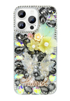 Coque de téléphone antichoc KINGSOUL avec protection d'objectif en diamant, support magnétique et décoration scintillante en TPU+PC+Verre – Offre Spéciale