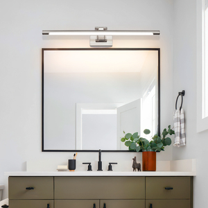 COMBO Stainless Steel <b>LED</b> Wall Lamp 5000K Daylight <b>Bathroom</b> <b>Mirror</b> <b>Light</b> Rectangular Shade White Modern Design Wall Mounted - Product Image 5