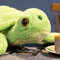 Peluche Mascotte Tortue Verte Personnalisable, Coussin Doux Rembourré en Coton PP, Jouet en Peluche Animal Marin, Oreiller 45-65cm, Anniversaire, Décoration Maison