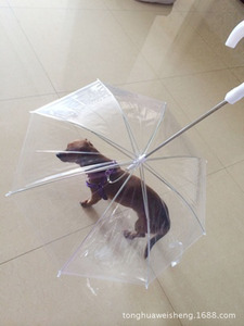 Parapluie mains libres pour chien, parasol de patio pour petits chiens avec fixation de laisse, pour la protection contre la pluie et le soleil lors des promenades - Product Image 6
