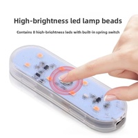 Nouvelle lampe de toit de voiture à capteur, rechargeable USB, lumière d'ambiance tactile, lampe de lecture intérieure LED, éclairage de coffre modifié