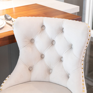 Swivel Velvet Barstools <b>Adjustable</b> Seat Modern <b>Bar</b> <b>Stools</b> with Backs Comfortable Tufted for Home Pub and Kitchen Island Set of 2 - Product Image 3