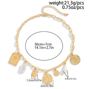 Vintage Rose Tree of Life Circular Tassel <strong>Pendant</strong> <strong>Necklace</strong> Women Elegant Imitation <strong>Pearl</strong> Short Choker Neck Jewelry Gift(NL139) - Product Image 6