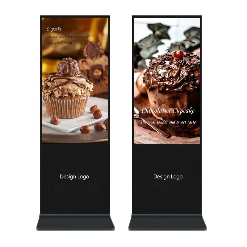 Wholesale Custom size indoor vertical floor stand touch interactive digital signage android lcd advertising screen for shop