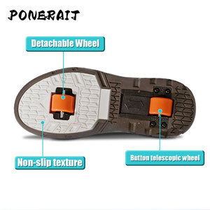 <span class=keywords><strong>Pattini</strong></span> a rotelle a 2 ruote <span class=keywords><strong>in</strong></span> <span class=keywords><strong>linea</strong></span> da uomo alla moda Sneakers a doppio uso <span class=keywords><strong>per</strong></span> bambini <span class=keywords><strong>pattini</strong></span> retrattili con ruote sportive a duplice uso - Product Image 6