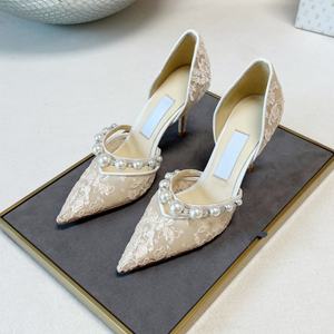 Zapatos de Tacón Alto de Diseño Italiano con Lazo de Cuero para Mujer, Diseño de Encaje, Transpirables, a la Moda, Elegantes y Refinados para Señoritas - Product Image 2