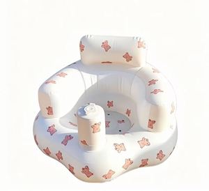 Modern Cute Bear Pattern PVC <b>Inflatable</b> Baby <b>Sofa</b> Chair Easy to Carry for Living Room Bedroom or Outdoor Use - Product Image 1