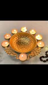 Nouveau design élégant Diya pour Puja lampe à huile Lotus forme Deepak pour Pooja Diwali articles de décoration Diya pour Daily Puja & Festival - Product Image 3