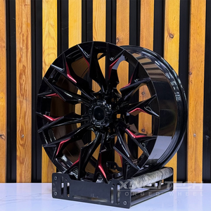 Rines Deportivos de Aleación XL en Negro Brillante con Detalles Rojos de 18 19 20 21 22 Pulgadas 5x114.3 5x120 6x139.7 para Honda Toyota Ford SUV Sedán - Product Image 2