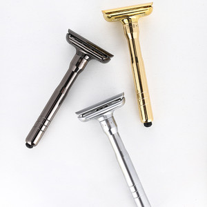 มีดโกนสังกะสีอัลลอยด์8หยุดปรับได้ใบมีดเดี่ยวมีดโกนสองชั้นมีดโกนแบบคลาสสิคปลอดภัยมีดโกนแบบแมนนวล - Product Image 3