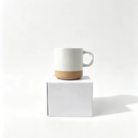 Mug à café en céramique noir et blanc de 350 ml avec logo personnalisé, résistant aux micro-ondes et au lave-vaisselle, cadeau d'entreprise avec impression personnalisée