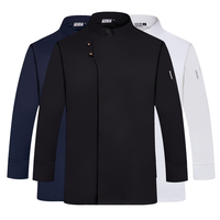 Uniforme de travail de luxe pour la cuisine, cardigan, costume, vêtements de travail japonais rafraîchissants, uniforme complet de chef, meilleur uniforme de chef en Malaisie, veste de chef anti-taches