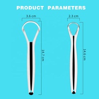 Grattoir lingual en acier inoxydable en forme de boucle, antidérapant, écologique, réutilisable, certifié ISO, pour une haleine fraîche