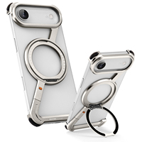 Casing Ponsel Anti Benturan Berbahan Metal dengan Perlindungan 360 °   Penyangga Putar untuk iPhone 17 Air 17 Pro 17 16 15 13 Pro Max