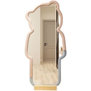Miroir sur pied simple et décoratif pour chambre et salon, avec motif ours créatif portant des lunettes, pour décoration intérieure contemporaine - Product Image 5