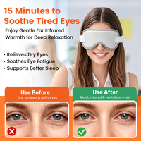 Masque oculaire chauffant électrique USB avec vibration et vapeur, pour dormir, en polyester et nylon, unisexe