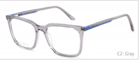 Kacamata Optik Unisex TR Plate Bingkai Persegi Dua Warna Model Terbaru untuk Kegunaan Sehari-hari