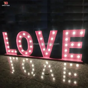 Signmore Mr e Mrs segno luminoso segno luminoso 3ft 4ft 5ft gigante lettere d'amore tendone Led lettere luminose