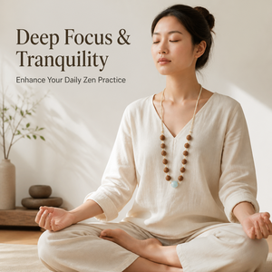 10mm Lotus Incense Bead Necklace Rabbit Hair Quartz 14mm Fluorite Silver Soothing Anxiety OEM Private Label <strong>Zen</strong> Choker - Product Image 3