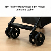 Vente en gros, poussette pour animaux de compagnie multifonctionnelle portable à double couche, grand espace pour les familles multi-animaux, fournitures pour animaux de compagnie