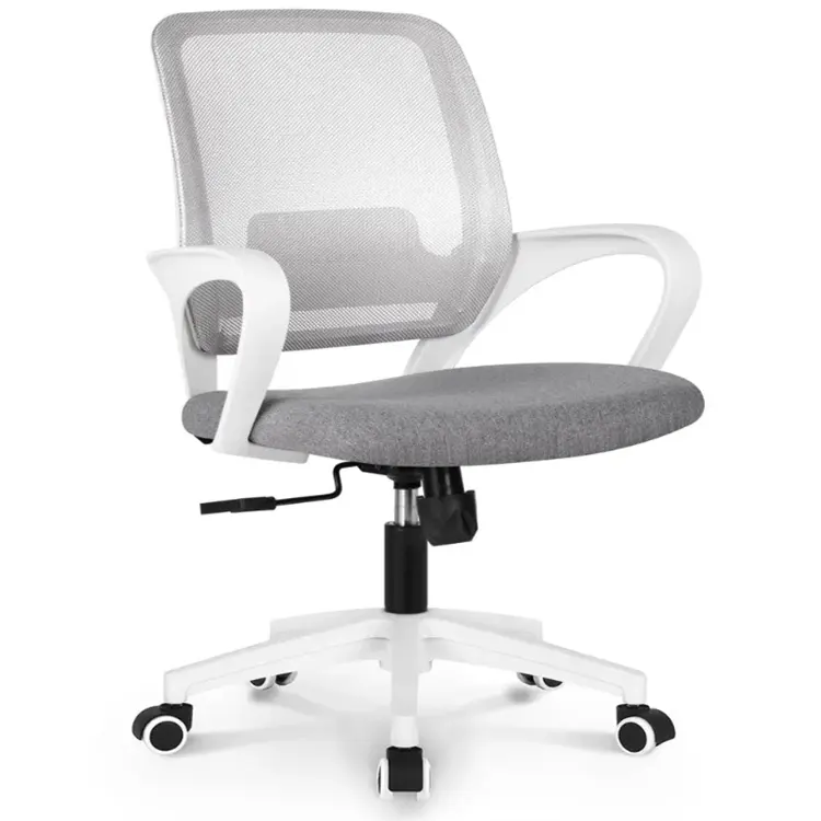Chaise de bureau de direction moderne avec accoudoirs confortables et soutien lombaire Construction métallique en maille pivotante réglable