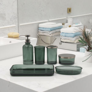 Juego <span class=keywords><strong>de</strong></span> Baño <span class=keywords><strong>de</strong></span> Lujo <span class=keywords><strong>de</strong></span> 6 Piezas en Vidrio Verde - Jabonera, Vaso y Accesorios <span class=keywords><strong>de</strong></span> Baño Impermeables para Hotel y Hogar (Precio <span class=keywords><strong>de</strong></span> Fábrica) - Product Image 3