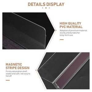 Diviseur d'étagère en PVC en forme de L avec motif rayé pour un rangement stable - Product Image 1