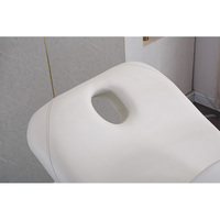 Table de soin esthétique électrique de luxe à 2 moteurs avec dossier et repose-jambes réglables en cuir pour salon et centre de spa