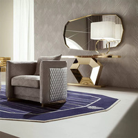 Table d'angle personnalisée de luxe en marbre de luxe en acier inoxydable moderne pour meubles de maison pour salon couloir bureau à domicile