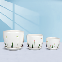 Ensemble de pots de fleurs en céramique de style simple et frais