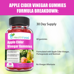 Factory Direct Apple Cider Vinegar Gummies with Apple Cider Vinegar Supports Energy Levels Performance Supports Gummies - Product Image 3